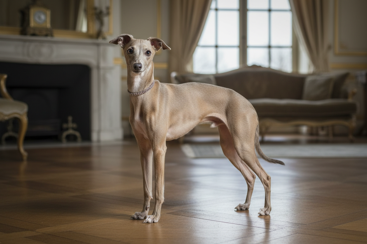 italienisches windspiel. edel. elegant. farbe isabella